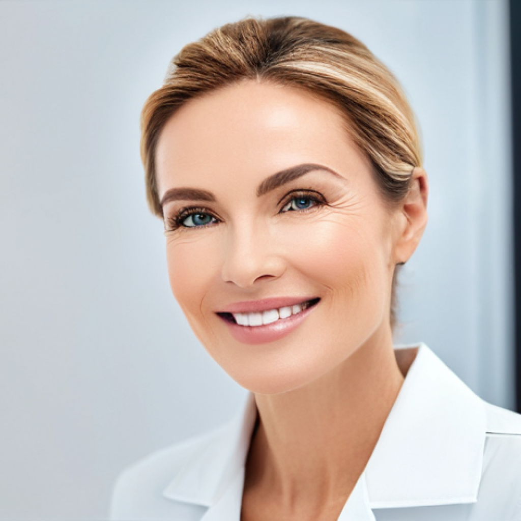 피부관리사의 클리닉에서의 일상 - **Prompt 1: Refreshed Facial Rejuvenation**
A sophisticated woman in her late 40s, with a radian...