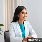 피부관리 고객 응대 실전 팁 - **Prompt 1: Empathetic Consultation**
    "A professional, female aesthetician with a warm, caring e...